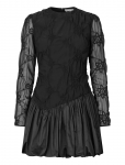 STINE GOYA - Smocked Cotton Mix, Balloon Long Sleeve Short Dress - L&uuml;hikesed kleidid - XL