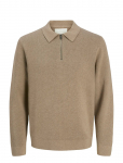 Jack & Jones - Jprblamilano Stitch Knit Zip Polo Sn - Poolpika lukuga džemprid - XXL