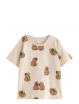 Lindex - Top Ss Oversized Capybara - L&uuml;hikeste varrukatega - 110/116