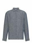 Calvin Klein - Ls Yd Pinstripe Linen Classic Sh - Linased s&auml;rgid - XXL