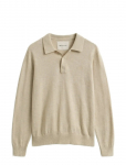 Gant - Slub Cotton Linen Polo - Pikkade varrukatega kootud polos&auml;rgid - S