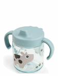 Done By Deer - Learning Spout Cup 2-Handle Tiny Farm Blue - Nokaga tasssid - &Oslash; 7.5X H 11CM