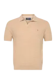 Polo Ralph Lauren - Cotton-Linen Polo-Collar Sweater - L&uuml;hikeste varrukatega kootud polos&auml;rgid - S