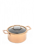 H&acirc;ws Santo - H&acirc;ws Santo Casserole 3.4L W/Lid Hybrid Coating Rose Gold - Ahjuvormid - 3.4 L