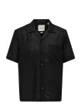 ONLY & SONS - Onslaurence Linen Resort Collar Ss Noos - Vabaaja s&auml;rgid - L