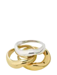 Pilgrim - Nova Rings 3-In-1 Set, Gold-Plated - S&otilde;rmused - ONE SIZE