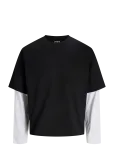 Jack & Jones - Jcobiarritz Doublelayer Tee Ls Styd Ss26 - Pikkade varrukatega - M