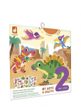 Janod - Repositionable Thick Stickers - Dinosaurs - 2 Years - Kleebised - ONE SIZE