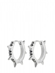 Bud To Rose - Crown Spike Earring Black/Silver - R&otilde;ngad - ONE SIZE