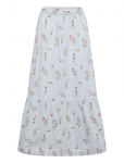 Bubbleroom - Flounce Detail Cotton Skirt - Maksiseelikud - XL