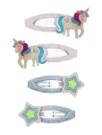 Mimi & Lula - 4 Clic Clacs - Magical Unicorn - Juukseklambrid - ONE SIZE