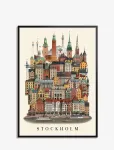 Martin Schwartz - Stockholmstandard Poster - Linnad ja kaardid - 50X70CM