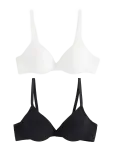 Lindex - Bra Tshirt 2Pack - T-s&auml;rgi rinnahoidjad - 65 B
