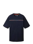 Tom Tailor - Printed Crewneck T-Shirt - L&uuml;hikeste varrukatega - M