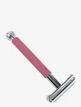 Parker - 29L - Pink - Ladies Textured Long Handle Butterfly Open Safety Razor - Hair Removal - ONE SIZE