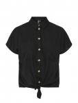 Pieces - Pcpia Linen Blend Ss Tie Shirt Wvn Noos - L&uuml;hikeste varrukatega - L
