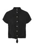Pieces - Pcpia Linen Blend  Ss Tie Shirt Wvn Noos - L&uuml;hikeste varrukatega - L