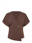 Vero Moda - Vmsonja Ss V-Neck Top Wvn Exp - L&uuml;hikeste varrukatega - M