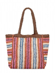 Becks&ouml;ndergaard - Stripe Straw Tota Bag - Kandekotid - ONE SIZE