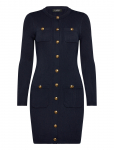 Lauren Ralph Lauren - Button-Trim Rib-Knit Sweater Dress - P&otilde;lveni ja midi - XL