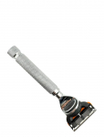 Parker - Parker Heavyweight Chrome Textured Handle Fusion Compatible Razor With A Fusion Blade - Pardlid - ONE SIZE