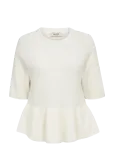 MOS MOSH - Mmthora Ss O-Neck Frill Knit - Džemprid - L