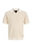 Jack & Jones - Jprblahudson Knit Split Neck Ss Sn - L&uuml;hikeste varrukatega kootud polos&auml;rgid - XXL