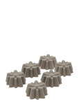 Blomsterbergs - Muffinform Blomst 6 Stk. Latte Silikone - Koogikese- ja muffinivormid - 7X7X3.5CM x 7
