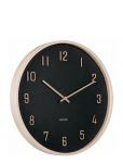 KARLSSON - Wall Clock Nervadura Black W. Light Wood - Seinakellad - &Oslash; 40.8 CM