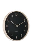 KARLSSON - Wall Clock Nervadura Black W. Light Wood - Seinakellad - &Oslash; 40.8 CM