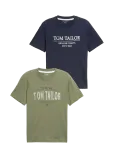 Tom Tailor - Doublepack T-Shirt, Packaging - L&uuml;hikeste varrukatega - M