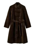 Sofie Schnoor - Margitsw Wool Fur Coat - Villased mantlid - 36