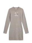 Calvin Klein Jeans - Ls Logo Minidress - Kootud kleidid - M