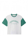 Calvin Klein Jeans - Ss Rlxd Prem Hvy Jrsy Ringer Tee - L&uuml;hikeste varrukatega - XXXL