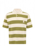 AMI - Ami De Coeur Striped Cotton Polo Shirt - L&uuml;hikeste varrukatega - XL