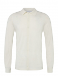 Davida Cashmere - Man Fine Knit Classic Shirt - Pikkade varrukatega kootud polos&auml;rgid - S