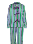 Chelsea Peers - Organic Cotton Jewel Stripe Button Up Long Pyjama Set - Pidžaamad (komplektid) - 48