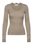 Rosemunde - Rwbenita Silk Ls O-Neck Lace T-Shirt - Pikkade varrukatega - XL