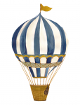 That's Mine - Wall Sticker - Retro Air Balloon Large Blue - Vehicles - 25X 42.5CM