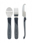 Twistshake - Twistshake Learn Cutlery Stainless Steel 12+M Black - S&ouml;&ouml;giriistad - ONE SIZE