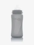 Everyday Baby - Glass Baby Bottle Healthy + Quiet Grey 240Ml - Lutipudelid - 240 ml