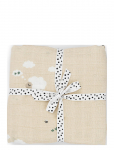 Done By Deer - Swaddle Tiny Farm Sand - Musliinlapid - 120X 120CM