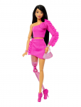 Barbie - Deluxe Style #2 Doll In Pink Core Top And Skirt Set, Black Hair & Prosthetic Leg - Nukud - ONE SIZE