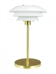 Dyberg Larsen - Dl20 Led Opal/ Messing Bordlampe Genopladelig - Laualambid - 30X20X20