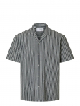 Selected - Slhrelaxed-Ace Seersucker Ss Shirt - L&uuml;hikeste varrukatega s&auml;rgid - S