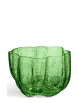 Kosta Boda - Crackle Ljuslykta M&ouml;rkgr&ouml;n 58Mm - Teek&uuml;&uuml;nlajalad - H5.8CM