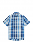 Tommy Hilfiger - Linen Blend Check Plaid S/S - L&uuml;hikeste varrukatega s&auml;rgid - M