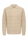 ONLY & SONS - Onsbart Life Rlx 5 Ls Shirt Knit - Kardiganid - XXL