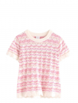 Lindex - Pattern-Knit Top With Short Sleeve - Pulloverid - 140
