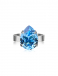 Caroline Svedbom - Mini Drop Ring Rhodium - S&otilde;rmused - ONE SIZE